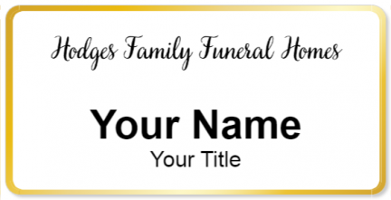 Custom name badges for Hodges Family Funeral Home & Cremation Center