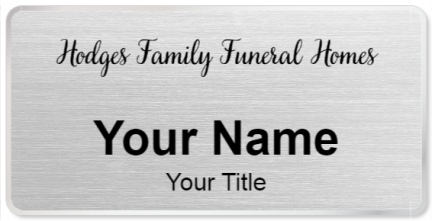 Custom name badges for Hodges Family Funeral Home & Cremation Center