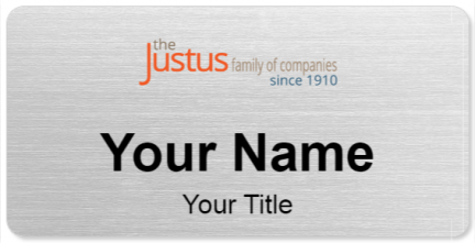 Custom name badges for Justus Rental Properties