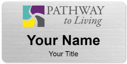 Custom name badges for Pathway to Living