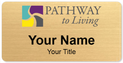 Custom name badges for Pathway to Living