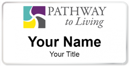 Custom name badges for Pathway to Living
