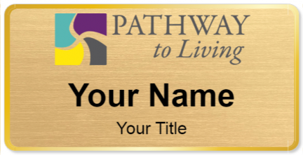 Custom name badges for Pathway to Living