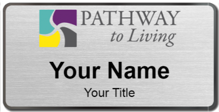 Custom name badges for Pathway to Living