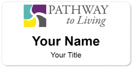 Custom name badges for Pathway to Living