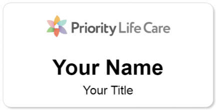 Custom name badges for Priority Life Care