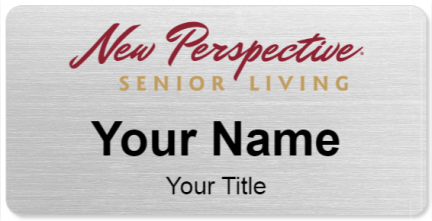 Custom name badges for New Perspective Senior Living