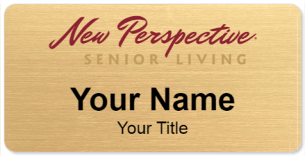 Custom name badges for New Perspective Senior Living