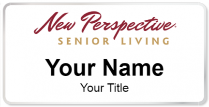Custom name badges for New Perspective Senior Living