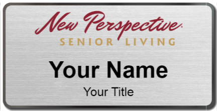 Custom name badges for New Perspective Senior Living