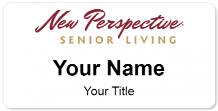 Custom name badges for New Perspective Senior Living