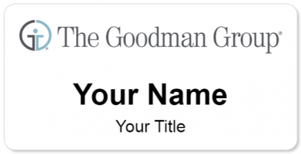 Custom name badges for The Goodman Group