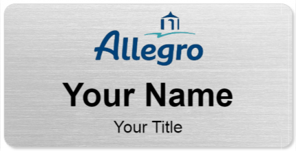 Custom name badges for Allegro Senior Living