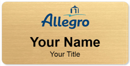 Custom name badges for Allegro Senior Living