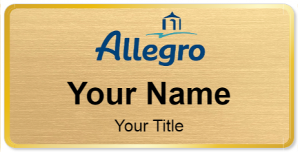 Custom name badges for Allegro Senior Living
