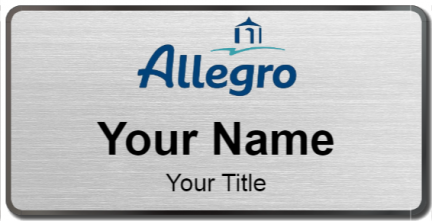 Custom name badges for Allegro Senior Living