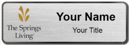 Custom name badges for The Springs Living