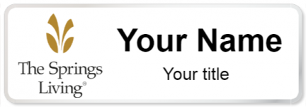 Custom name badges for The Springs Living