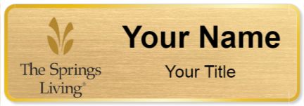 Custom name badges for The Springs Living