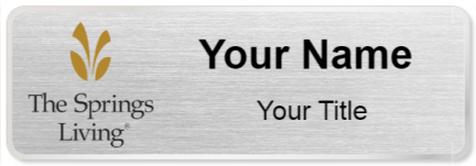 Custom name badges for The Springs Living