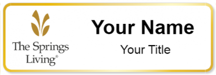 Custom name badges for The Springs Living