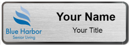 Custom name badges for Blue Harbor Senior Living