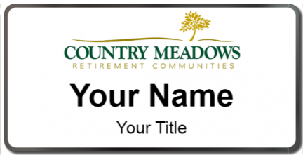 Custom name badges for Country Meadows Retirement Communities