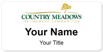 Custom name badges for Country Meadows Retirement Communities