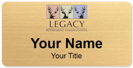 Custom name badges for Legacy Retirement Communities