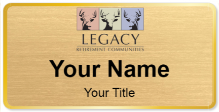 Custom name badges for Legacy Retirement Communities