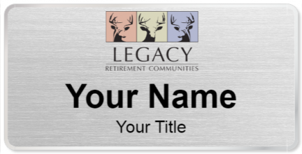 Custom name badges for Legacy Retirement Communities