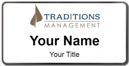 Custom name badges for Traditions Management