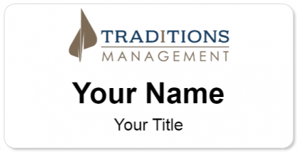 Custom name badges for Traditions Management