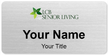 Custom name badges for LCB Senior Living
