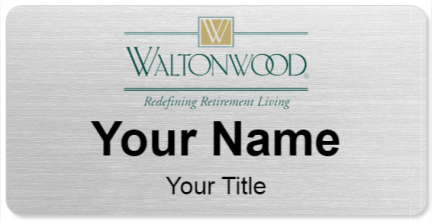 Custom name badges for Waltonwood Communities