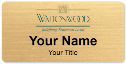 Custom name badges for Waltonwood Communities