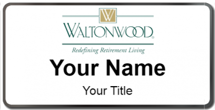 Custom name badges for Waltonwood Communities