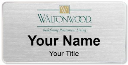 Custom name badges for Waltonwood Communities