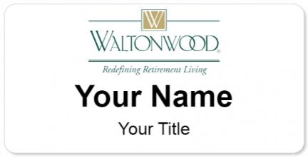 Custom name badges for Waltonwood Communities