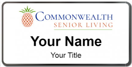 Custom name badges for Commonwealth Senior Living