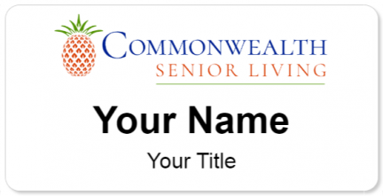 Custom name badges for Commonwealth Senior Living