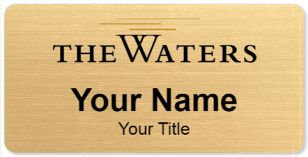 Custom name badges for The Waters Senior Living