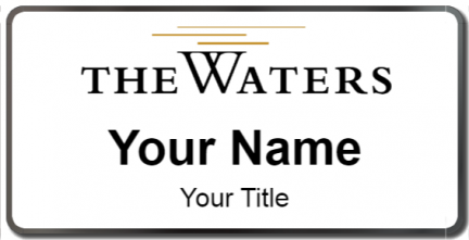 Custom name badges for The Waters Senior Living