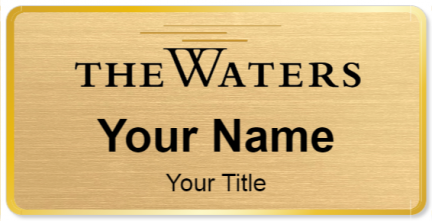 Custom name badges for The Waters Senior Living