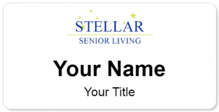 Custom name badges for Stellar Senior Living