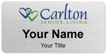 Custom name badges for Carlton Senior Living