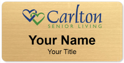Custom name badges for Carlton Senior Living