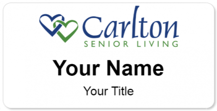 Custom name badges for Carlton Senior Living