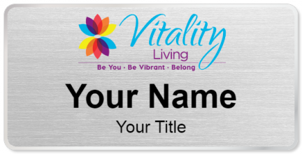 Custom name badges for Vitality Living