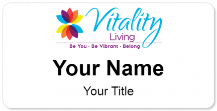 Custom name badges for Vitality Living